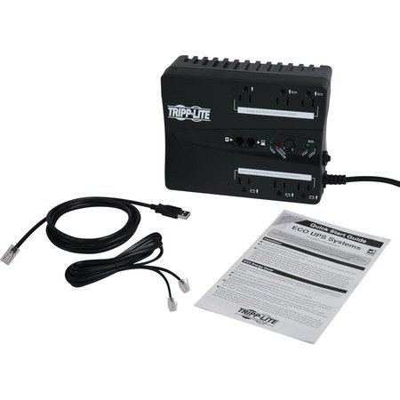 Tripp Lite UPS System, 350VA, 6 Outlets, Desktop/Wall, Out: 110/115/120V , In:120V AC TRPECO350UPS